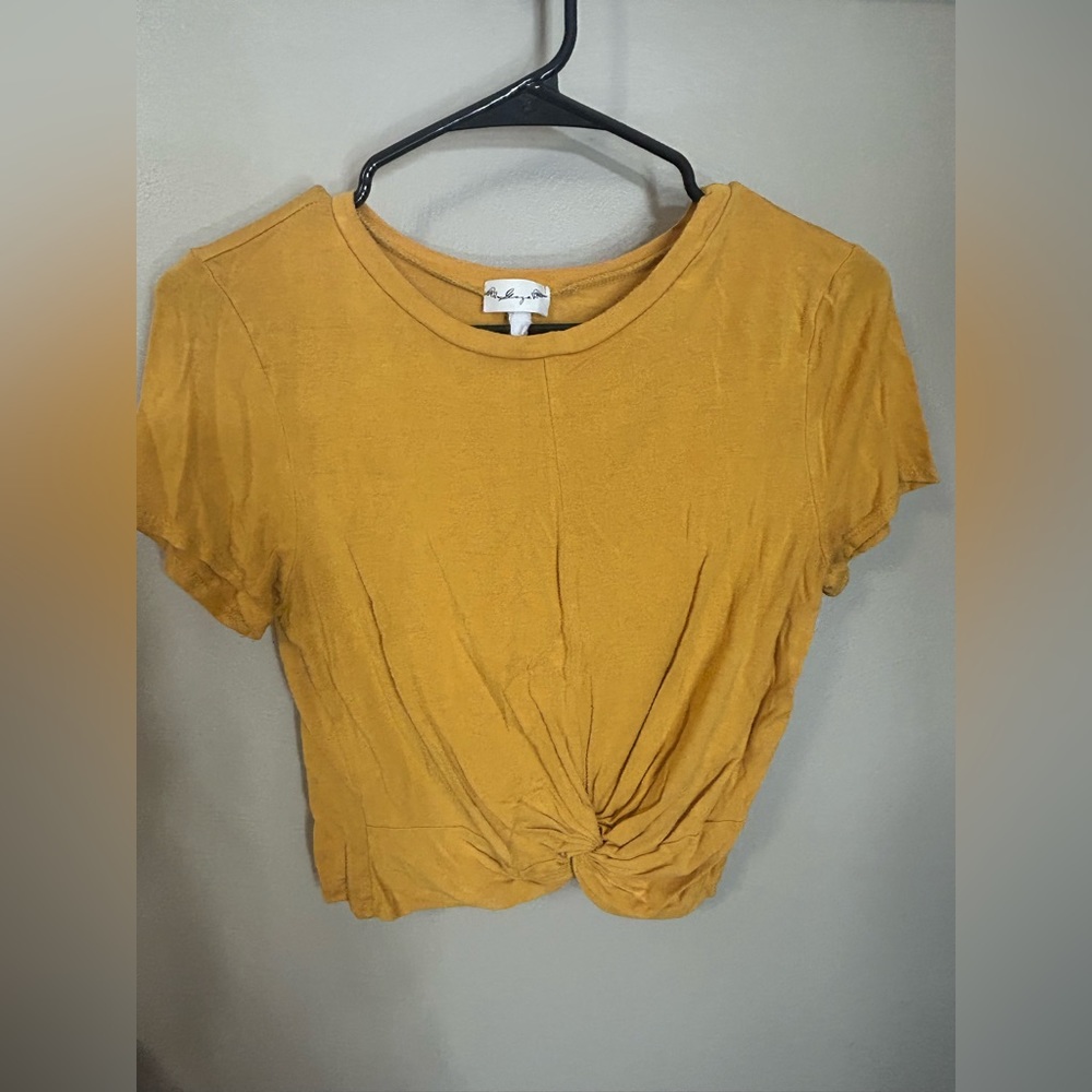 Mustard Yellow Crop Top Size S